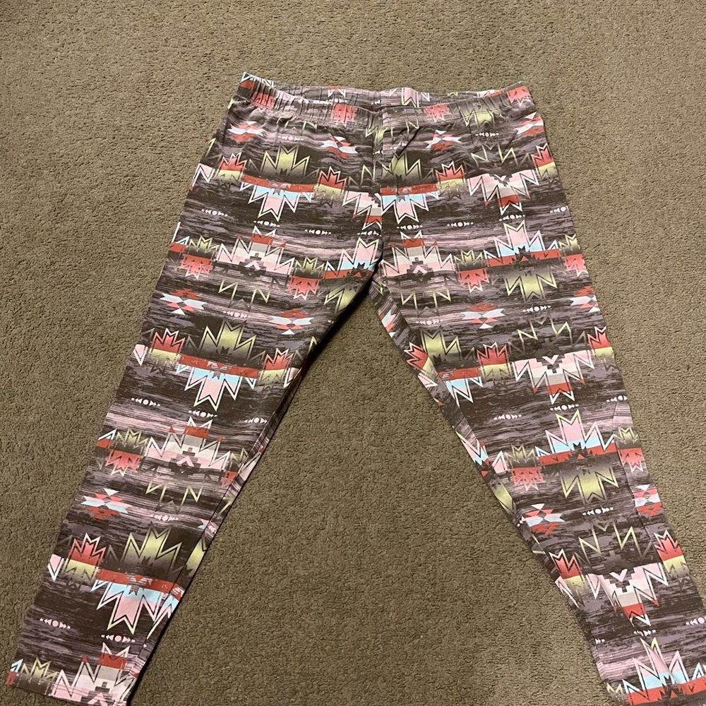 No Boundaries Aztec Print Leggings - Multicolor